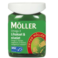 Биологически активная добавка MÖLLER OMEGA-3 LIHAKSET & NIVELET 60 шт Биологически активная добавка MÖLLER OMEGA-3 LIHAKSET & NIVELET 60 шт