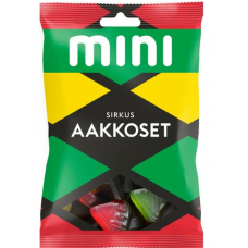 Жевательные конфеты со вкусом салмиака и фруктов Malaco Mini Aakkoset Sirkus 120г Жевательные конфеты со вкусом салмиака и фруктов Malaco Mini Aakkoset Sirkus 120г
