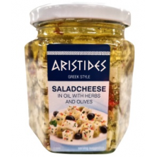 Сырные кубики Aristides салатные в масле с зеленью и оливками 300г Сырные кубики Aristides салатные в масле с зеленью и оливками 300г
