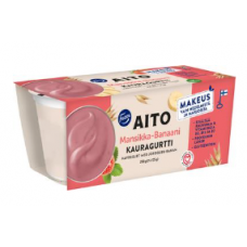 Овсяный йогурт Fazer Aito Kauragurtti Mansikka-Banaani 2x125г клубника банан Овсяный йогурт Fazer Aito Kauragurtti Mansikka-Banaani 2x125г клубника банан