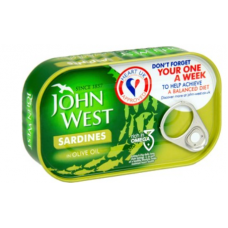 Сардины в масле John West Sardiinit Oliivioljyssa 120/90г Сардины в масле John West Sardiinit Oliivioljyssa 120/90г