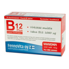 Витамин B12 Fennovita 1000 мкг + фолиевая кислота 100таб 40г Витамин B12 Fennovita 1000 мкг + фолиевая кислота 100таб 40г