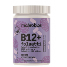 Витаминный препарат Makrobios B12 +фолиевая кислота 60 таблеток по 21г со вкусом малины Витаминный препарат Makrobios B12 +фолиевая кислота 60 таблеток по 21г со вкусом малины
