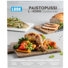 Большие пакеты для запекания мяса и куры Look Paistopussi 35X43см 6шт Большие пакеты для запекания мяса и куры Look Paistopussi 35X43см 6шт