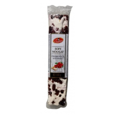 Белая нуга с арахисом и кусочками желе из клюквы SIR CHARLES 100 г Белая нуга с арахисом и кусочками желе из клюквы SIR CHARLES 100 г