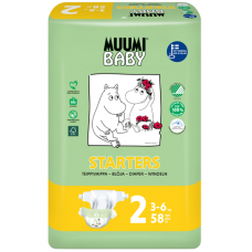 Подгузники Muumi Baby Diapers 2 58 шт 3-6 кг Подгузники Muumi Baby Diapers 2 58 шт 3-6 кг