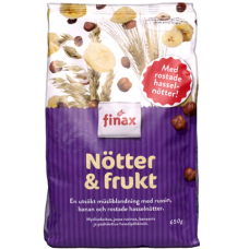 Мюсли Finax Notter Frukt 650г с грецкими орехами и фруктами Мюсли Finax Notter Frukt 650г с грецкими орехами и фруктами