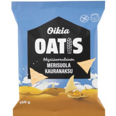 Овсяные чипсы с морской солью Oikia Oatis Merisuola Kauranaksu 150г Овсяные чипсы с морской солью Oikia Oatis Merisuola Kauranaksu 150г