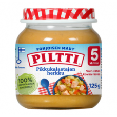 Детское питание овощи и лосось Piltti Pikkukalastajan 125 г с 5 месяцев Детское питание овощи и лосось Piltti Pikkukalastajan 125 г с 5 месяцев