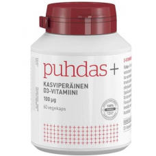 Растительный витамин D3 100 мкг Pure Vitamin + D3 60шт Растительный витамин D3 100 мкг Pure Vitamin + D3 60шт