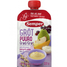 Готовая каша Semper Puuro Paaryna & Mango 120г груша манго с 6 месяцев Готовая каша Semper Puuro Paaryna & Mango 120г груша манго с 6 месяцев