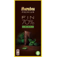 Плиточный темный шоколад с мятой Marabou Premium Dark 70% Mint 100г Плиточный темный шоколад с мятой Marabou Premium Dark 70% Mint 100г