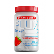 Таблетки Flux Strawberry с фторидом для зубов 100 шт Таблетки Flux Strawberry с фторидом для зубов 100 шт