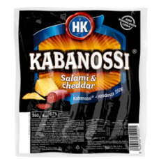 Колбаски HK Kabanossi salami&cheddar 360г с салями и чеддером Колбаски HK Kabanossi salami&cheddar 360г с салями и чеддером