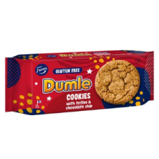 Печенье Fazer Dumle Cookies безглютеновое овсяное со вкусом ириски с кусочками ириски и шоколада 140г Печенье Fazer Dumle Cookies безглютеновое овсяное со вкусом ириски с кусочками ириски и шоколада 140г