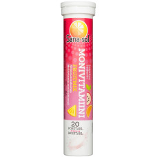 Шипучие витамины Sana-sol Multivitamin Fruitmix 20шт без сахара с фруктовым вкусом Шипучие витамины Sana-sol Multivitamin Fruitmix 20шт без сахара с фруктовым вкусом