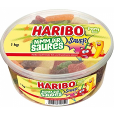 Жевательные конфеты HARIBO Nimm dir Saures 1000г в банке Жевательные конфеты HARIBO Nimm dir Saures 1000г в банке
