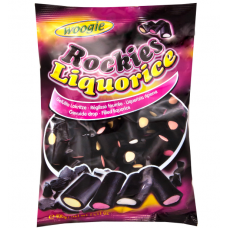 Лакричные конфеты WOOGIE Rockies Liquorice 400г Лакричные конфеты WOOGIE Rockies Liquorice 400г