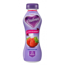Йогурт питьевой клубничный Danone Vitalinea 310г без лактозы Йогурт питьевой клубничный Danone Vitalinea 310г без лактозы