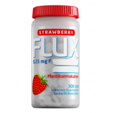 Таблетки Flux Strawberry с клубникой с фторидом для зубов 300 шт Таблетки Flux Strawberry с клубникой с фторидом для зубов 300 шт