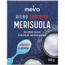 Йодированная морская соль Meira Merisuola Hieno Jodioitu 450г Йодированная морская соль Meira Merisuola Hieno Jodioitu 450г