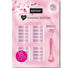 Станок для бритья с лезвиями Sencebeauty 15+4 для женщин Станок для бритья с лезвиями Sencebeauty 15+4 для женщин
