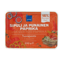 Сливочный сыр с перцем и луком Rainbow Paprika Ja Sipulia 12 % 200г Сливочный сыр с перцем и луком Rainbow Paprika Ja Sipulia 12 % 200г