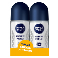 Шариковый антиперспирант NIVEA MEN Sensitive Protect 2x50мл Шариковый антиперспирант NIVEA MEN Sensitive Protect 2x50мл