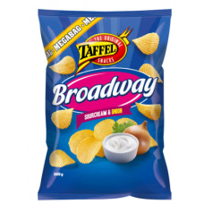 Картофельные чипсы со вкусом французского лука Taffel Broadway 325г Картофельные чипсы со вкусом французского лука Taffel Broadway 325г