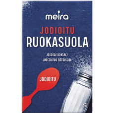 Пищевая соль Meira Ruokasuola Jodioitu йодированная 1 кг Пищевая соль Meira Ruokasuola Jodioitu йодированная 1 кг