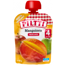 Фруктовое пюре Piltti Mangoinen 90 г манго с 4 месяцев Фруктовое пюре Piltti Mangoinen 90 г манго с 4 месяцев
