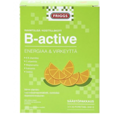 Шипучие витамины Friggs B-Active Vahva B-Vitamiini Poretabletti 3X20 шт Шипучие витамины Friggs B-Active Vahva B-Vitamiini Poretabletti 3X20 шт