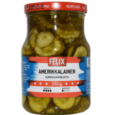 Резанные огурцы Felix Amerikkalainen kurkkuviipaleita 730/380 г Резанные огурцы Felix Amerikkalainen kurkkuviipaleita 730/380 г