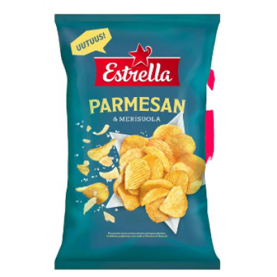 Чипсы Estrella Parmesan & merisuola sipsi 275 г пармезан и морская соль 