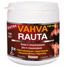 Витамины с железом и витамином С Extra Vahva Rauta 100мг 100шт Витамины с железом и витамином С Extra Vahva Rauta 100мг 100шт