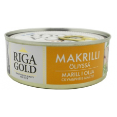 Скумбрия в масле Riga Gold Makrillipala Oljyssa 240г/168г Скумбрия в масле Riga Gold Makrillipala Oljyssa 240г/168г