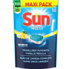 Таблетки для посудомоечной машины Sun All-In-1 Lemon 50 шт Таблетки для посудомоечной машины Sun All-In-1 Lemon 50 шт
