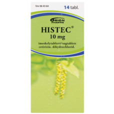 Препарат для профилактики и лечении аллергии HISTEC 10мг 14 таблеток Препарат для профилактики и лечении аллергии HISTEC 10мг 14 таблеток