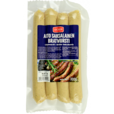 Колбаски для гриля Lecker aito saksalainen bratwursti 300г Колбаски для гриля Lecker aito saksalainen bratwursti 300г