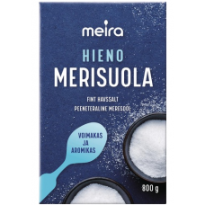 Морская соль мелкая Meira Merisuola Hieno 800г Морская соль мелкая Meira Merisuola Hieno 800г