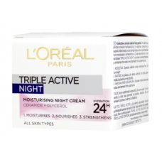 Активный увлажняющий ночной крем L'Oreal Paris Triple Active 50 мл Активный увлажняющий ночной крем L'Oreal Paris Triple Active 50 мл