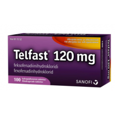 Препарат при симптомах сезонного аллергического ринита TELFAST 120мг 100шт Препарат при симптомах сезонного аллергического ринита TELFAST 120мг 100шт