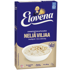 Каши быстрого приготовления Elovena Nelja Viljaa 210г четыре злака 6х35г Каши быстрого приготовления Elovena Nelja Viljaa 210г четыре злака 6х35г