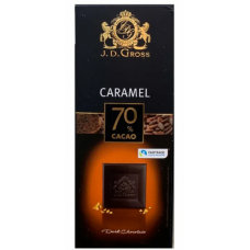 Плиточный шоколад J. D. Gross Karamel 70% 125г темный Плиточный шоколад J. D. Gross Karamel 70% 125г темный
