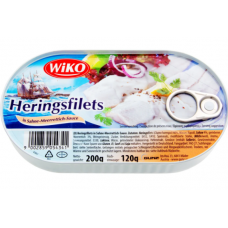 Филе сельди в сливочном соусе с хреном WIKO Heringsfilet in Sahne-Meerettichsauce 200г Филе сельди в сливочном соусе с хреном WIKO Heringsfilet in Sahne-Meerettichsauce 200г
