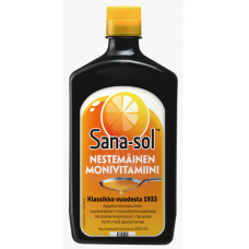 Жидкий мультивитаминный комплекс Sana-Sol Nestemainen Appelsiininmakuinen со вкусом апельсина 250мл Жидкий мультивитаминный комплекс Sana-Sol Nestemainen Appelsiininmakuinen со вкусом апельсина 250мл