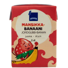 Напиток клубнично-банановый Rainbow mansikka-banaani 2dl Напиток клубнично-банановый Rainbow mansikka-banaani 2dl