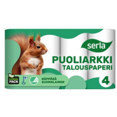Бумага кухонная Serla Talouspaperi Puoliarkki 4шт Бумага кухонная Serla Talouspaperi Puoliarkki 4шт