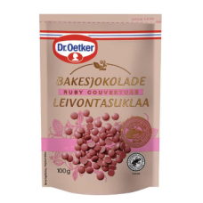 Шоколадные кнопочки Dr. Oetker Ruby-suklaanappi leivontaan 100г для выпечки Шоколадные кнопочки Dr. Oetker Ruby-suklaanappi leivontaan 100г для выпечки