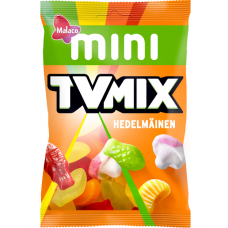 Жевательные конфеты MINI TV Mix Hedelmainen 110г фруктовый микс Жевательные конфеты MINI TV Mix Hedelmainen 110г фруктовый микс